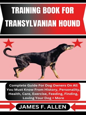 cover image of TRAINING BOOK FOR TRANSYLVANIAN HOUND